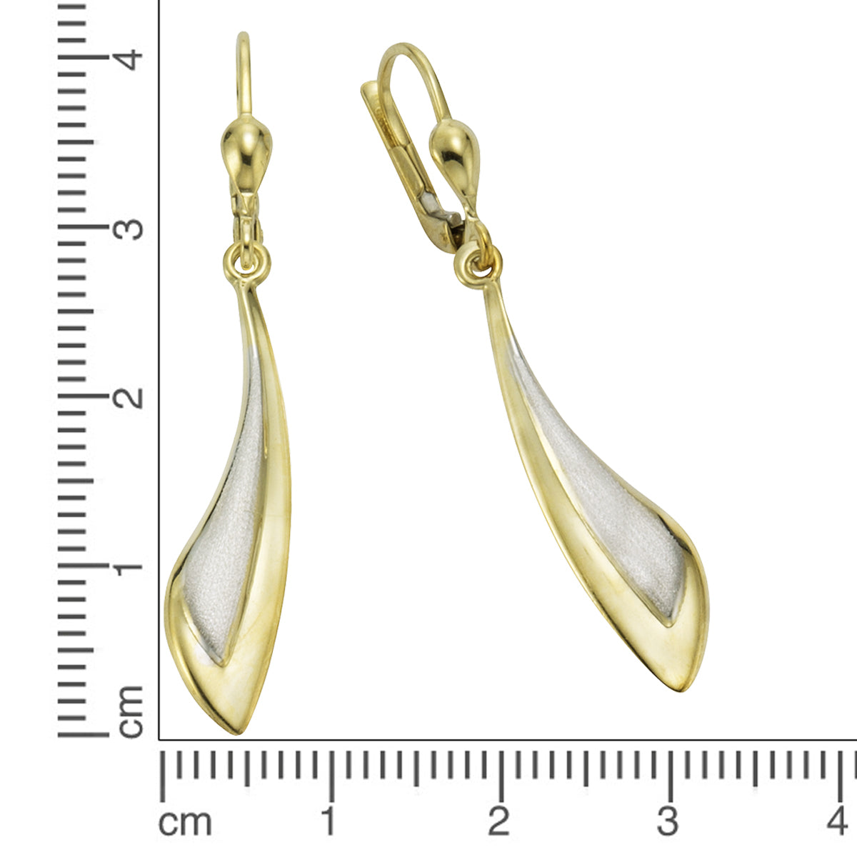 Ohrhänger 333 Gold zweifarbig