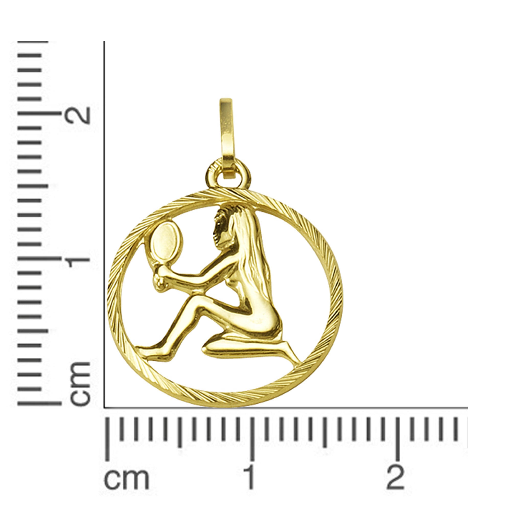 Anhänger 333/- Gelbgold Sternzeichen Jungfrau