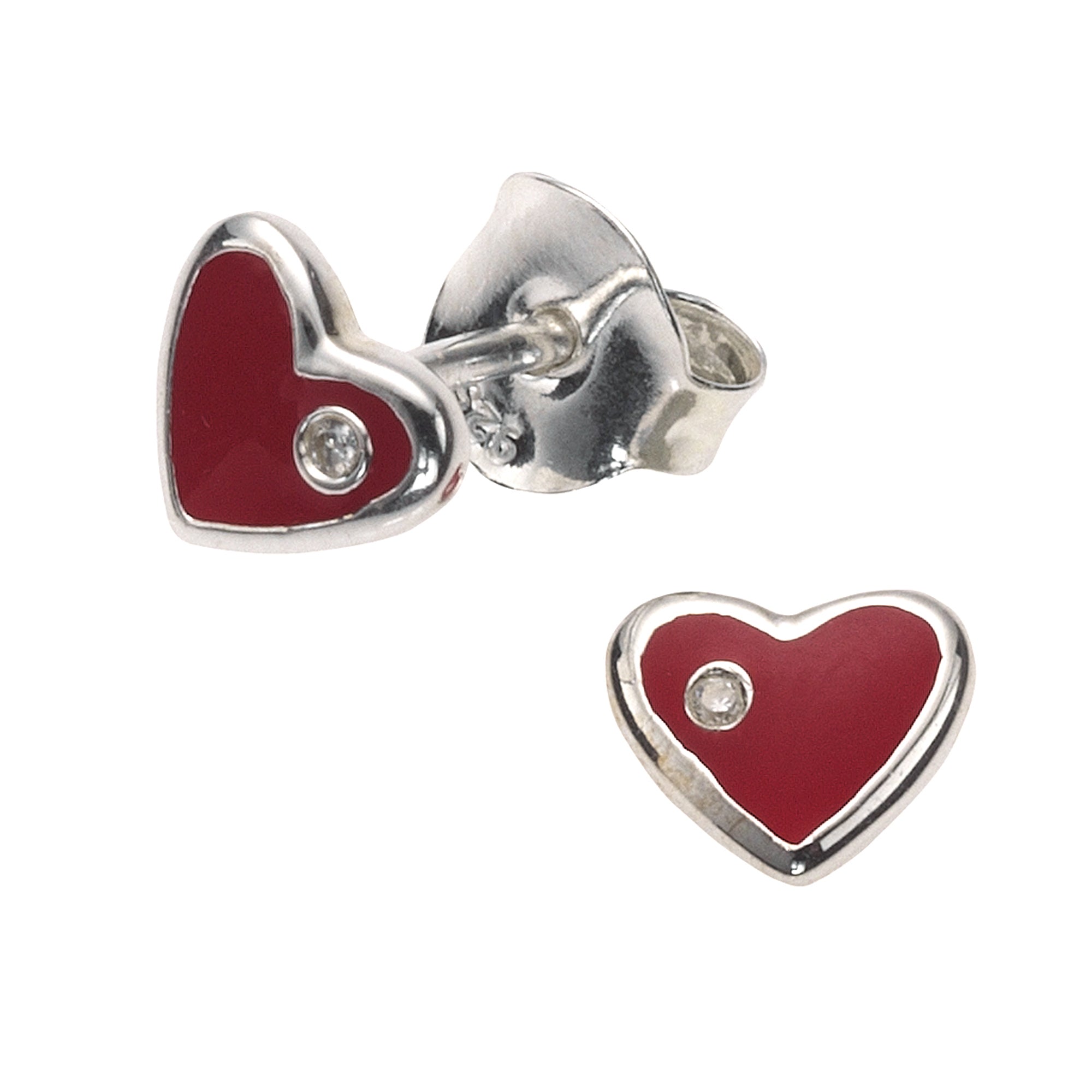 Ohrringe 925 Sterling Silber Herz Motiv
