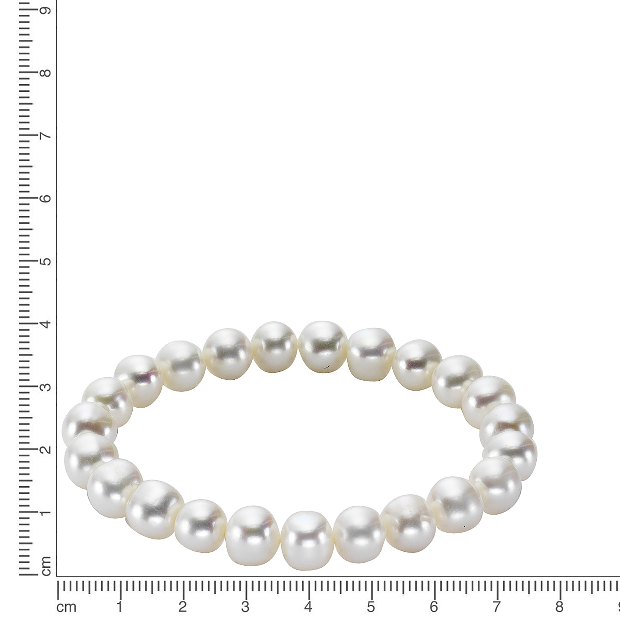 Armband Süßwasserzuchtperlen weiß 8-8,5mm
