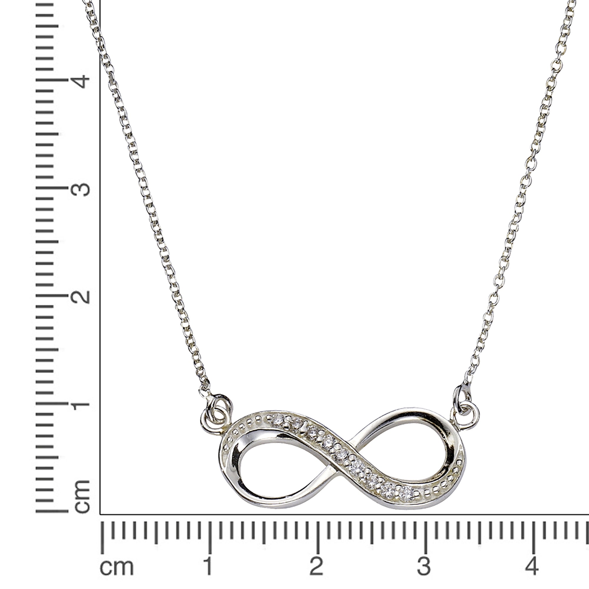 Halskette Silber 925 mit Unendlichkeitszeichen 45cm lang
