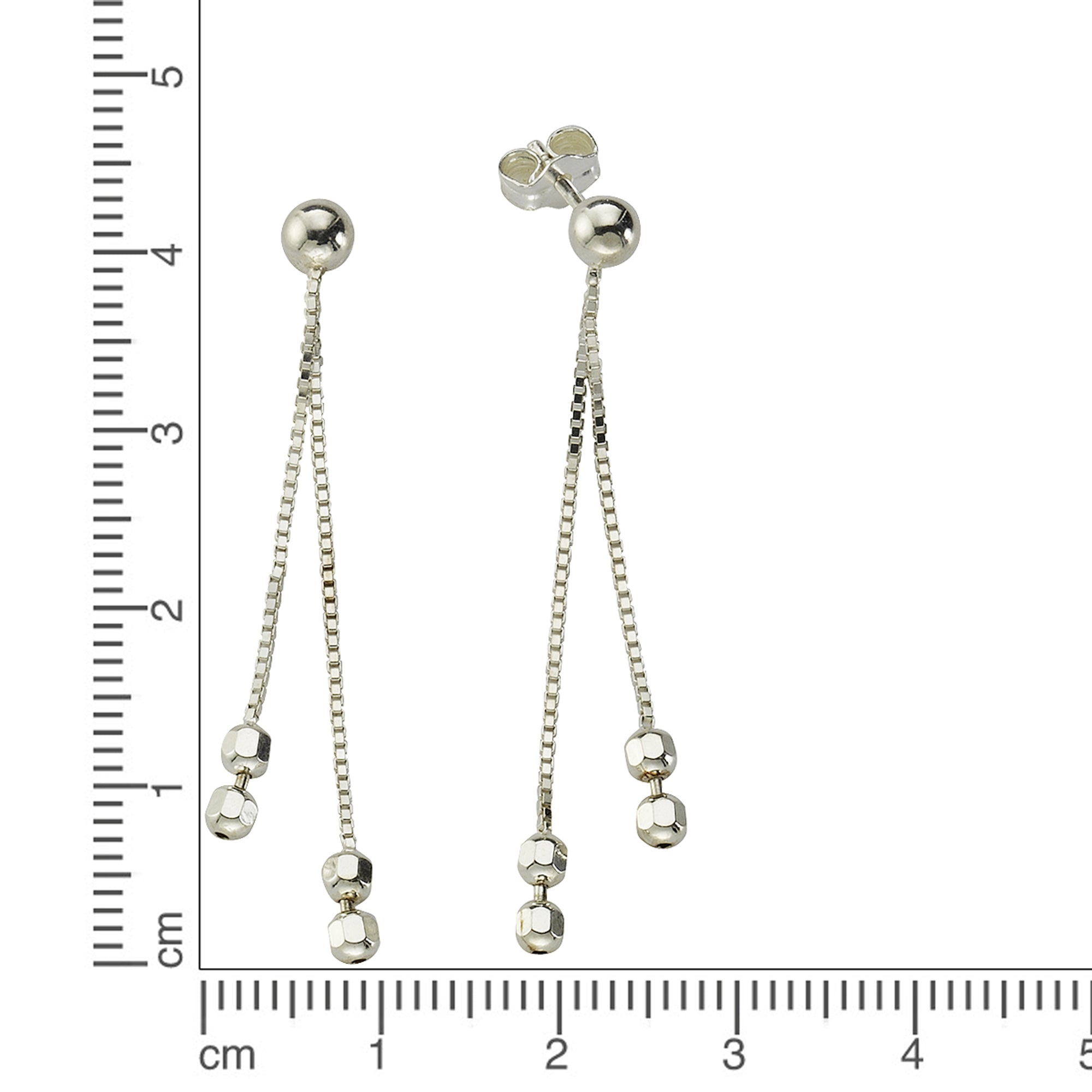 Ohrringe Silber 925 rhodiniert 43mm lang