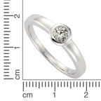Ring Silber 925 rhodiniert mit Zirkonia weiß - Ringgröße: 052 (16,6)