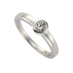 Ring Silber 925 rhodiniert mit Zirkonia weiß - Ringgröße: 052 (16,6)