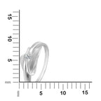 Ring Silber 925 rhodiniert Zirkonia - Ringgröße: 054 (17,2)