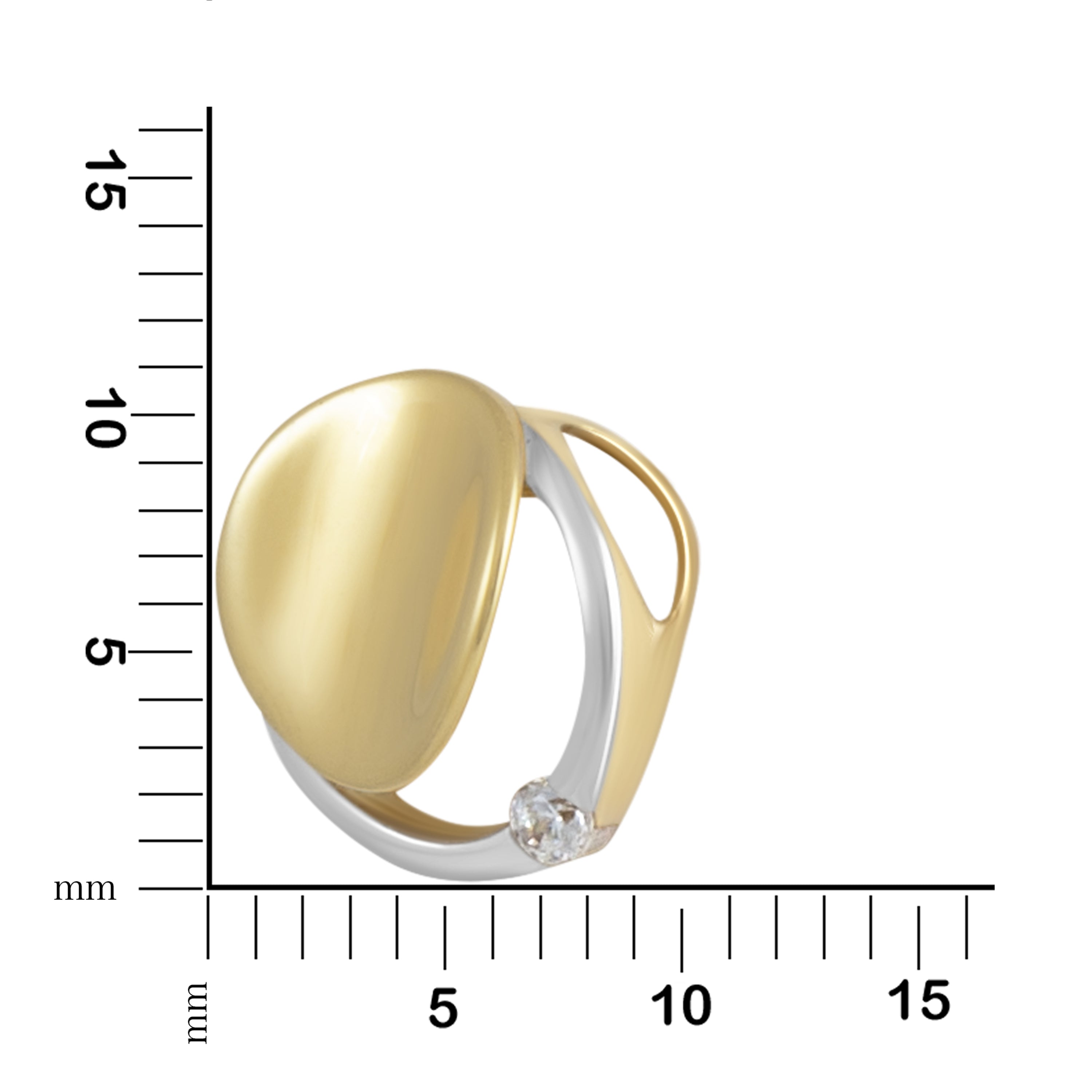 Anhänger 333/- Gelbgold bicolor Zirkonia