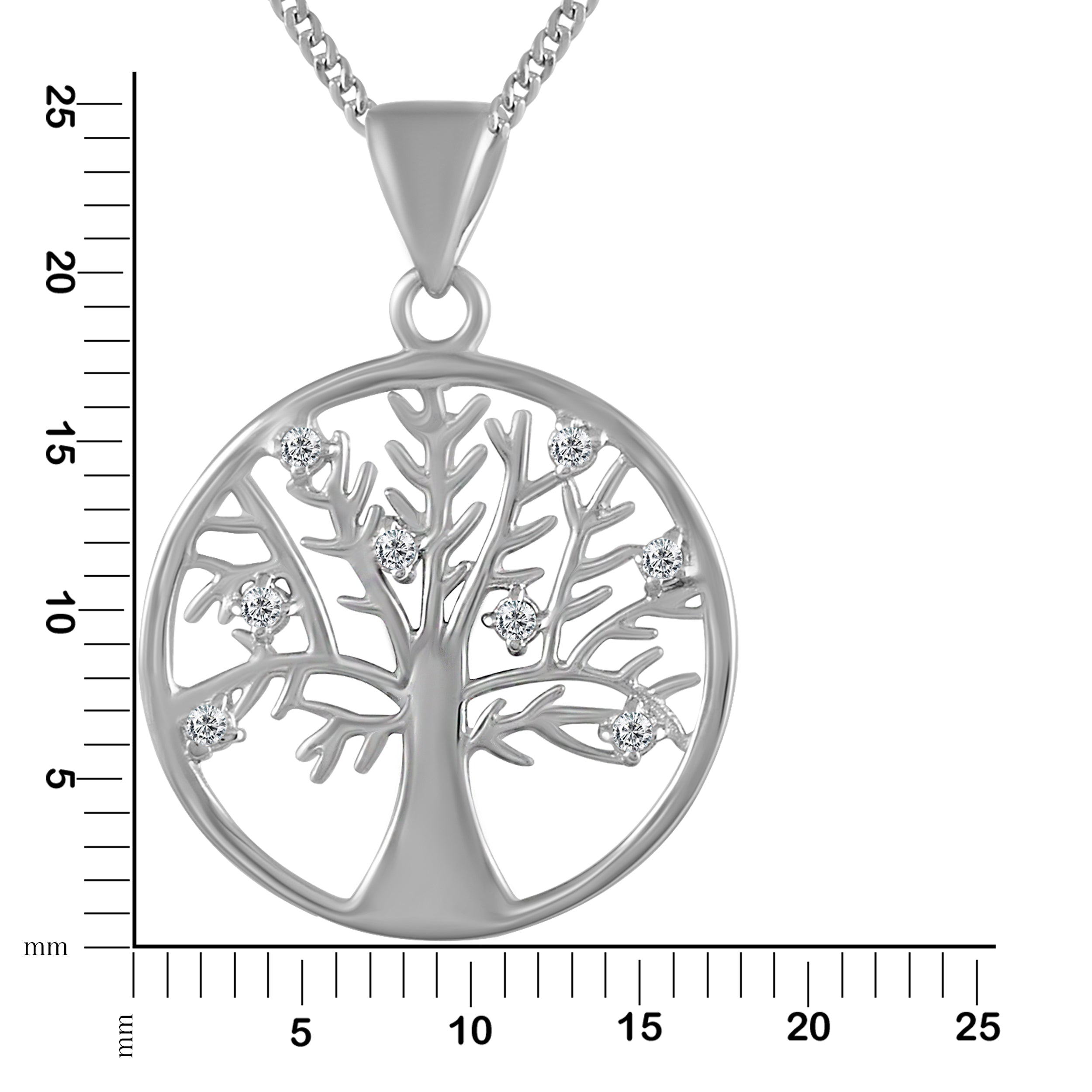 Anhänger mit Kette 925 Sterling Silber Lebensbaum