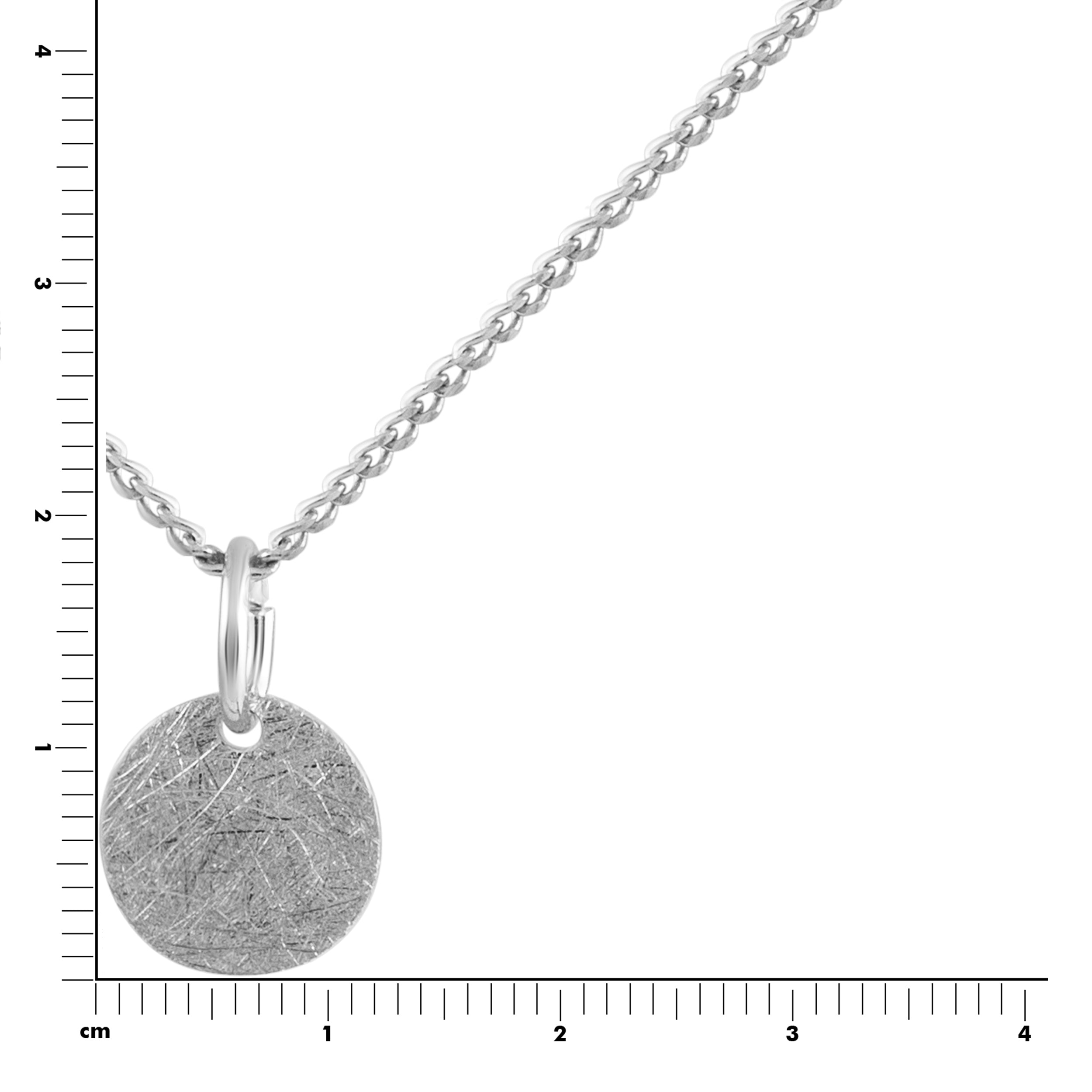 Anhänger mit Kette 925 Silber rhodiniert eismatt