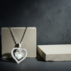 Anhänger mit Kette 925/- Sterling Silber rhodiniert Herz