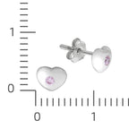 Ohrringe 925 Sterling Silber Herz Zirkonia