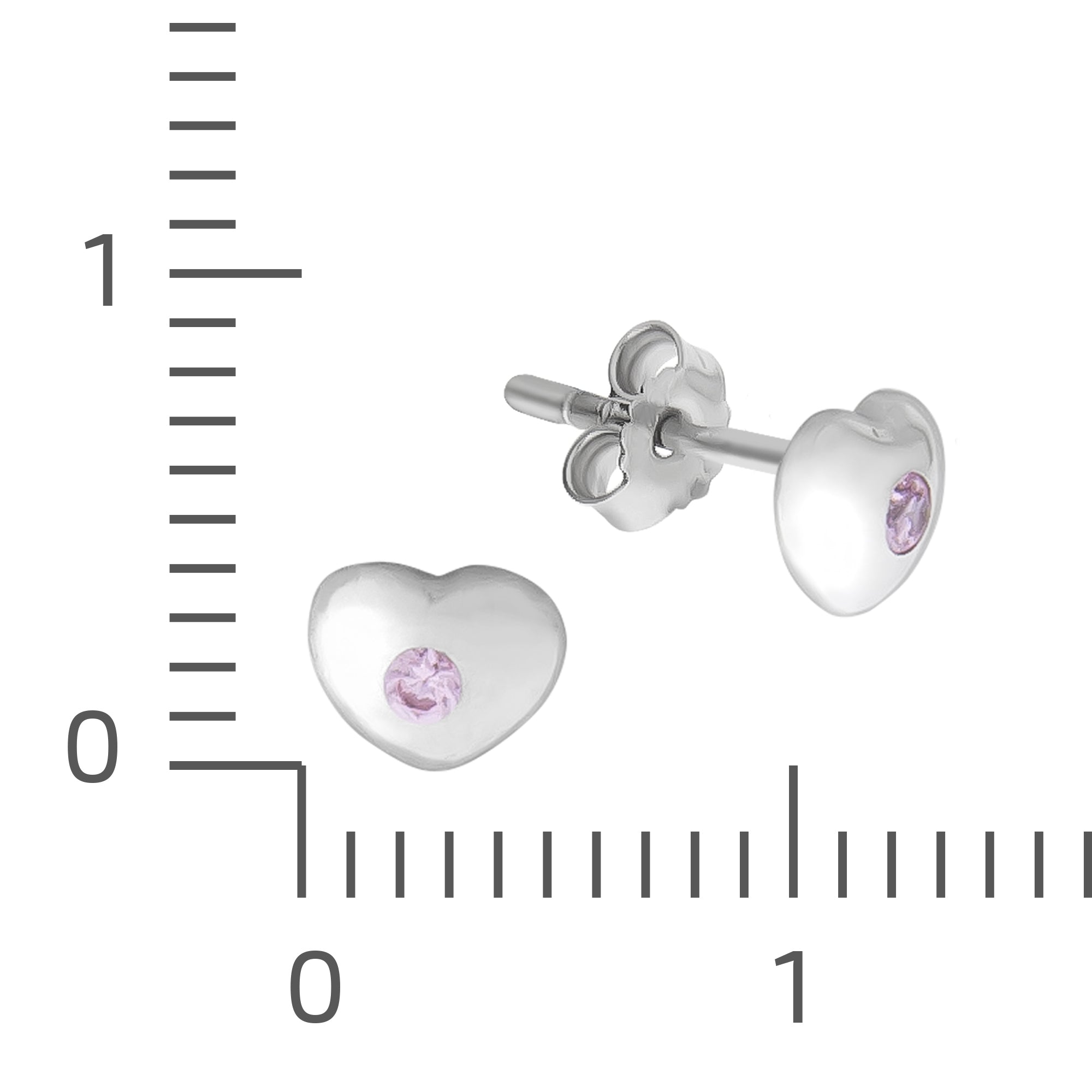 Ohrringe 925 Sterling Silber Herz Zirkonia