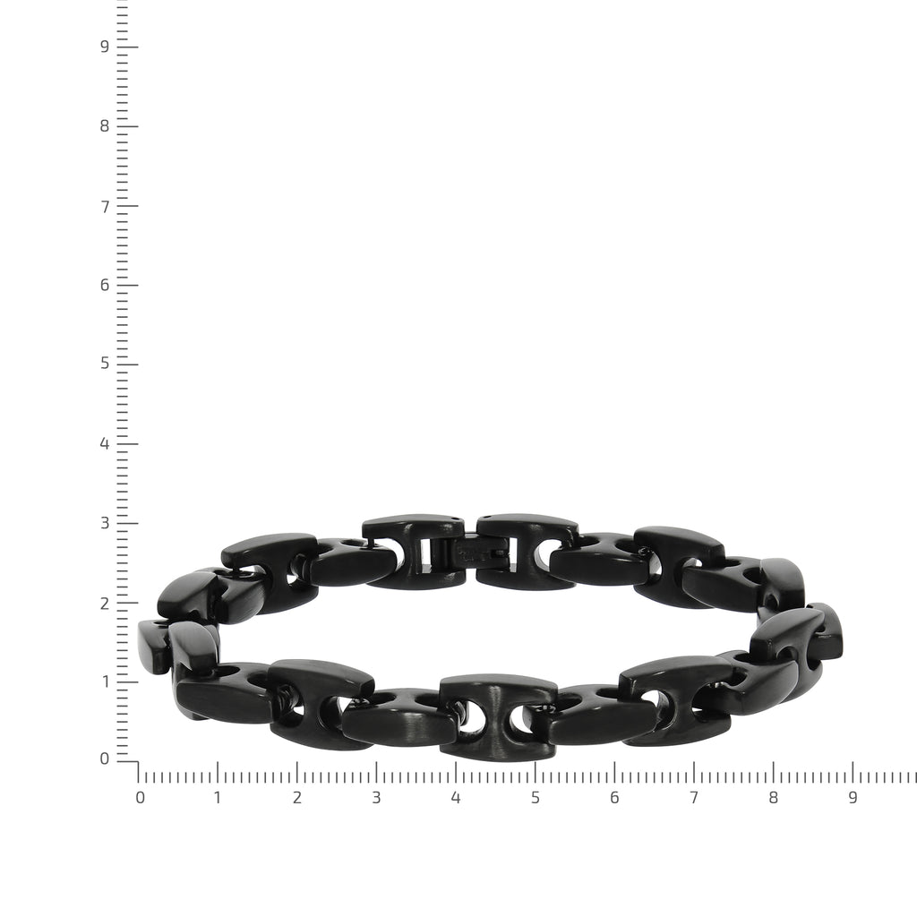 Hochwertiges Herren-Armband aus geschwärztem Edelstahl