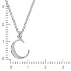 Halskette Silber 925 mit 1x Diamant 0,008ct. Buchstabe C