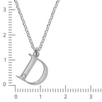 Halskette Silber 925 mit 1x Diamant 0,008ct. Buchstabe D