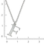 Halskette Silber 925 mit 1x Diamant 0,008ct. Buchstabe F