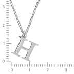 Halskette Silber 925 mit 1x Diamant 0,008ct. Buchstabe H