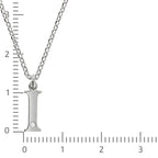 Halskette Silber 925 mit 1x Diamant 0,008ct. Buchstabe I