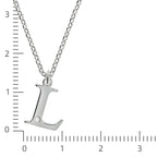 Halskette Silber 925 mit 1x Diamant 0,008ct. Buchstabe L