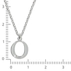 Halskette Silber 925 mit 1x Diamant 0,008ct. Buchstabe O