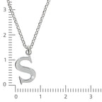 Halskette Silber 925 mit 1x Diamant 0,008ct. Buchstabe S