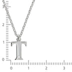 Halskette Silber 925 mit 1x Diamant 0,008ct. Buchstabe T