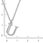 Halskette Silber 925 mit 1x Diamant 0,008ct. Buchstabe U