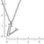 Halskette Silber 925 mit 1x Diamant 0,008ct. Buchstabe V