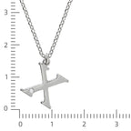 Halskette Silber 925 mit 1x Diamant 0,008ct. Buchstabe X