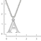 Halskette Silber 925 mit 1x Diamant 0,008ct. Buchstabe A