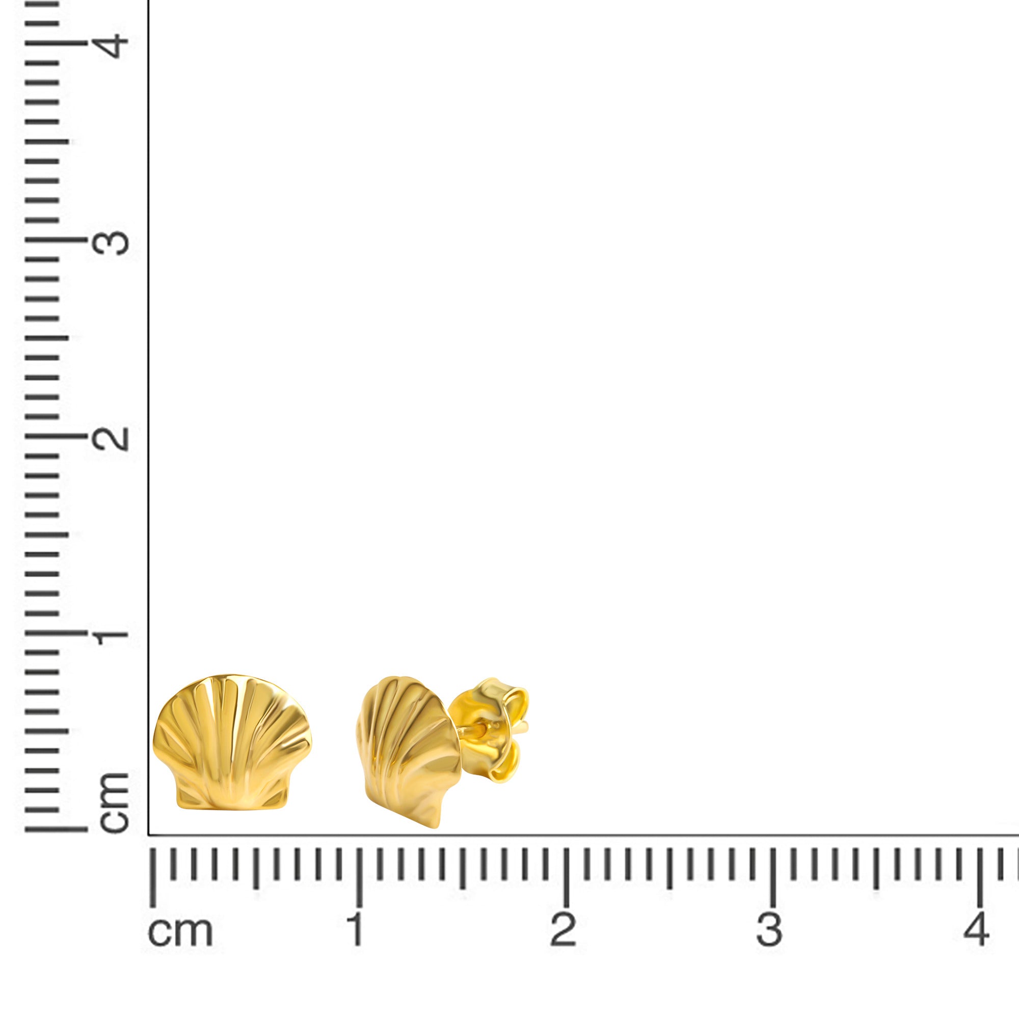 Ohrringe 333 Gold glanz Motiv Muschel