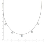Halskette 925 Sterling Silber rhodiniert Plättchen-Anhänger 42+3cm