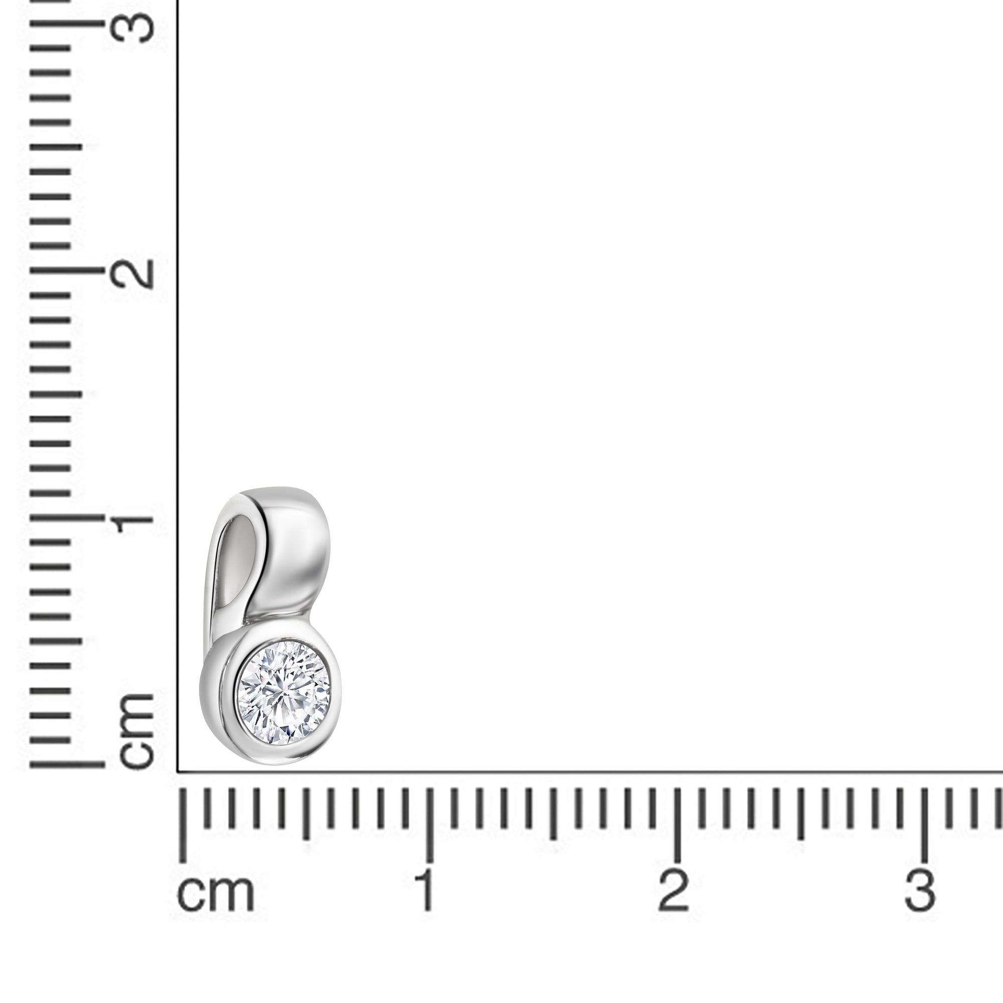 Anhänger 925/- Sterling Silber rhodiniert Zirkonia