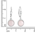 Ohrringe Silber 925 mitechtem Rosenquarz
