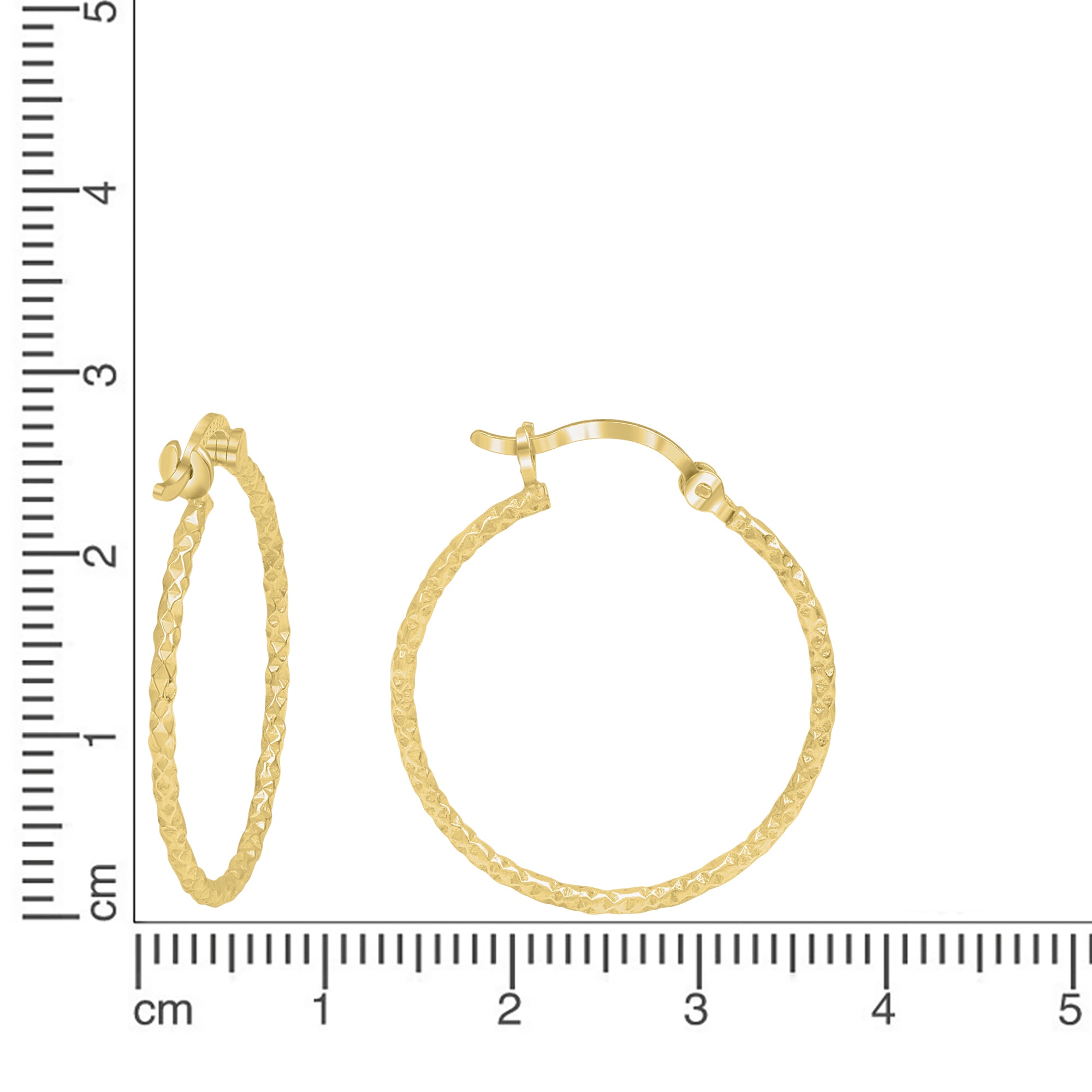 Creolen 925 Silber gelbvergoldet und diamantiert