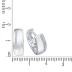 Creolen 925 Silber rhodiniert mit Zirkonia