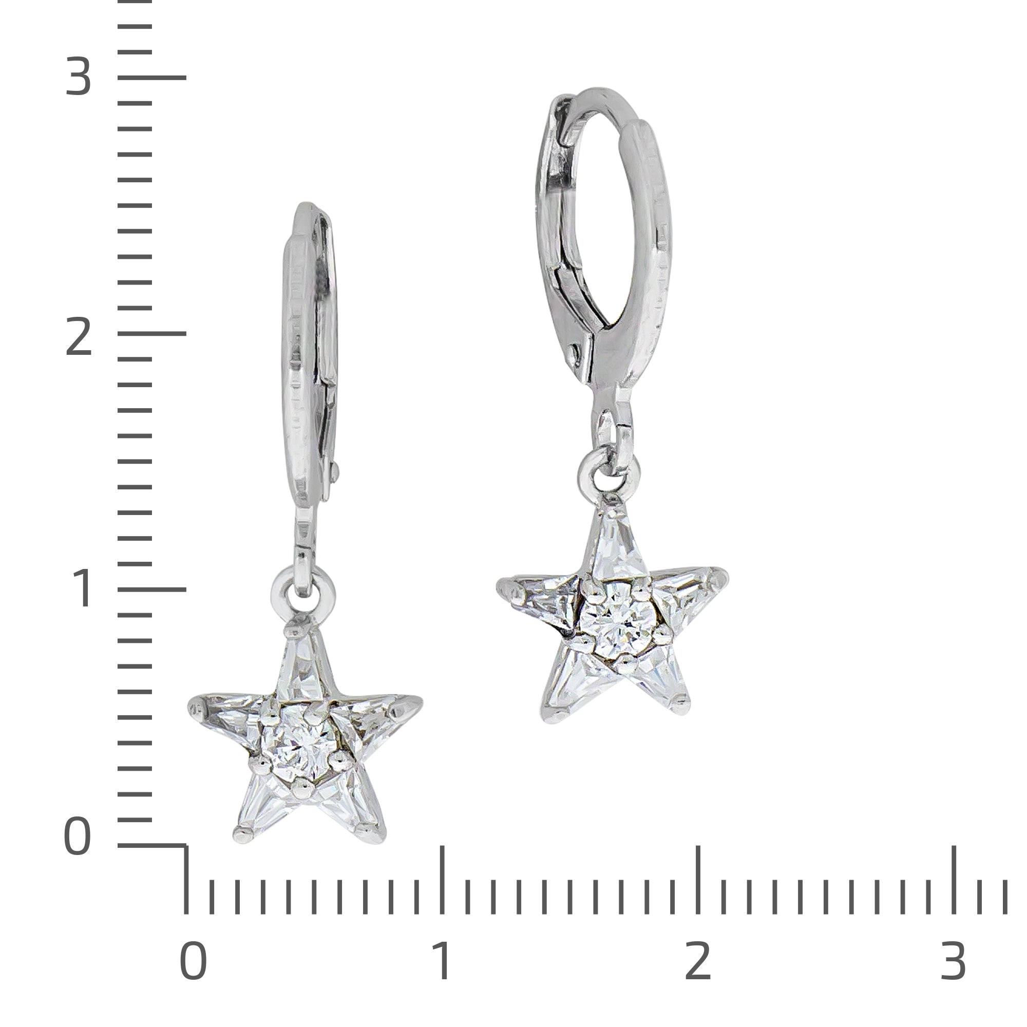 Ohrhänger Silber 925 Zirkonia weiß