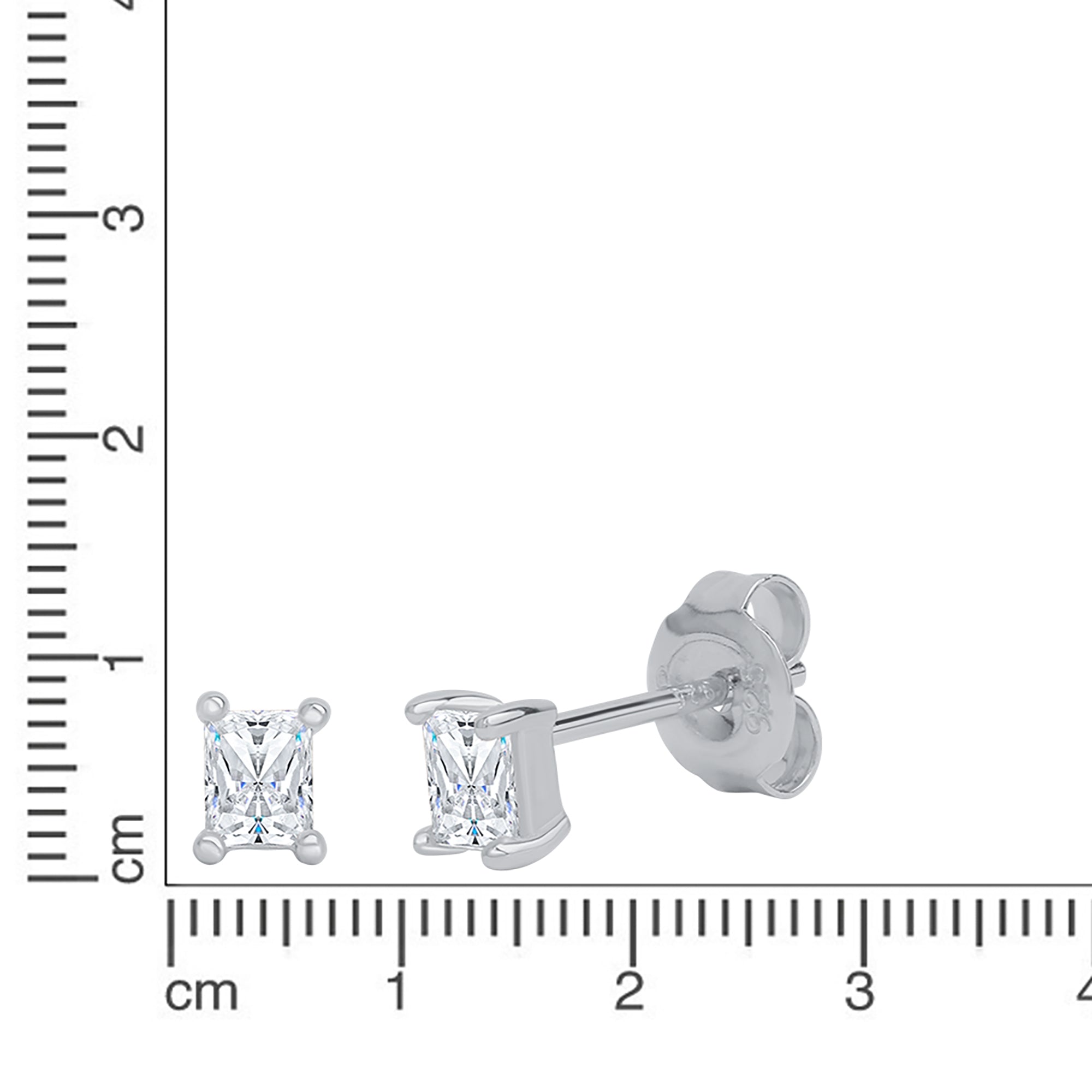 Ohrstecker 925 Silber rhodiniert