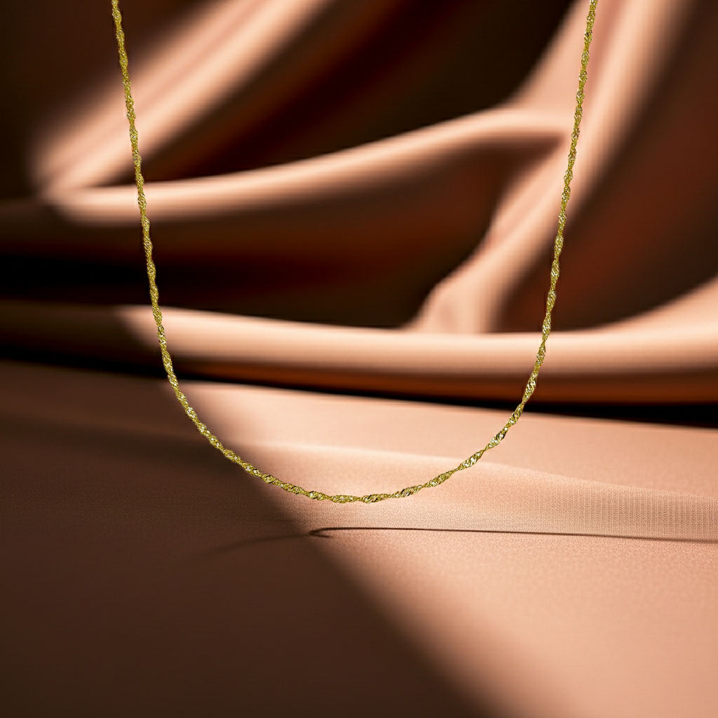 Collier 375 Gold Singapurkette 42cm