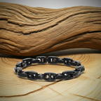 Hochwertiges Herren-Armband aus geschwärztem Edelstahl