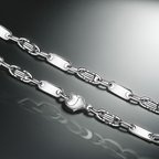 Collier 925/- Sterling Silber weiß Fantasiekette  55 cm
