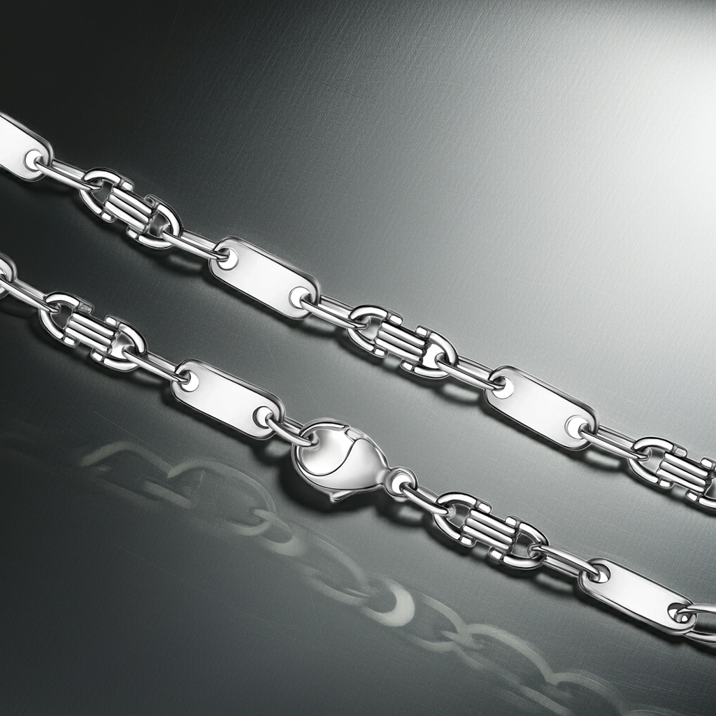 Collier 925/- Sterling Silber weiß Fantasiekette  55 cm