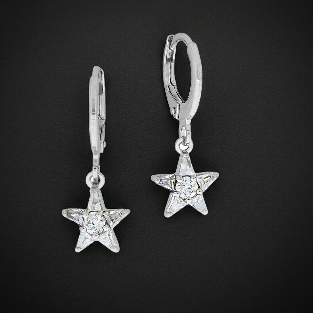 Ohrhänger Silber 925 Zirkonia weiß
