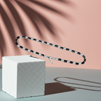 Collier Edelstahl mit Hämatit