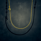 Kette Gold Damen ohne Anhänger – 925 Sterling Silber vergoldet – Panzerkette 45 cm