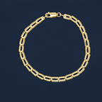 Damen Armband Gold 375 mit Karabinerverschluss 19cm lang