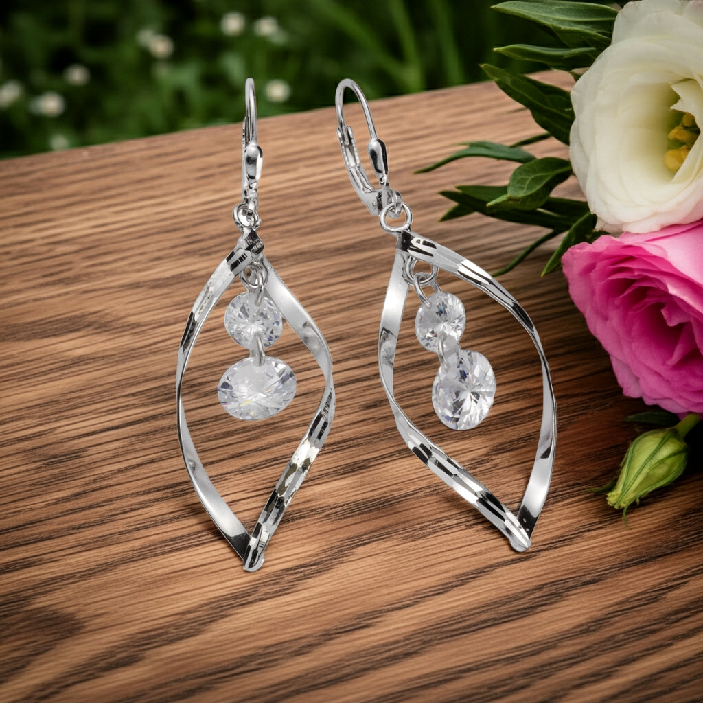 Ohrhänger 925 Silber Zirkonia