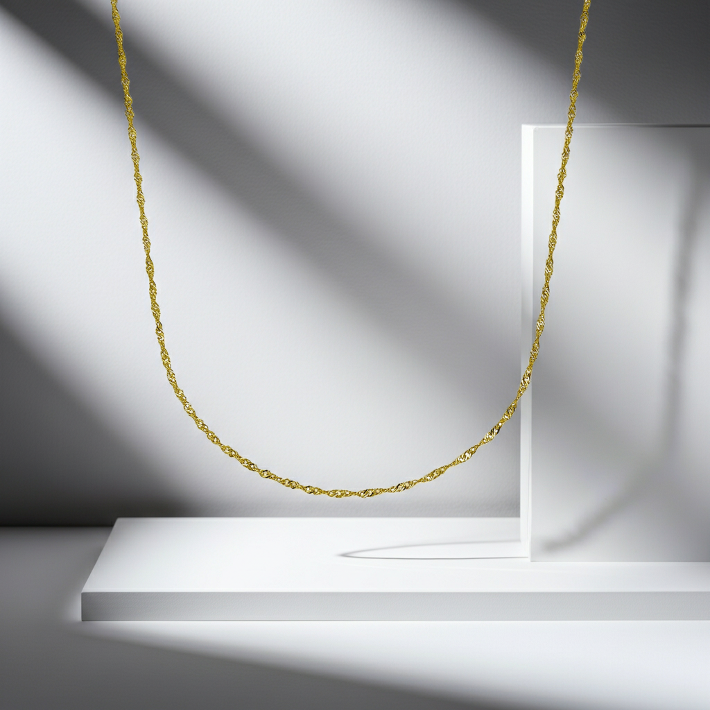 Collier 375 Gold Singapurkette 45cm